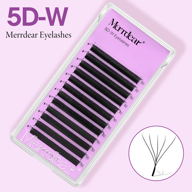 5D W-Shape Auto-Bloom Volume Fans | Faux Mink Lash Supply