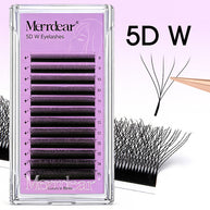 5D W Lash Extensions 0.07/0.10mm C/D curl Premade Volume Fans Merrdear