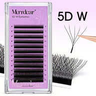 Merrdear 3/4/5/6D W Shape Eyelash Extension  C/D curl 0.07mm