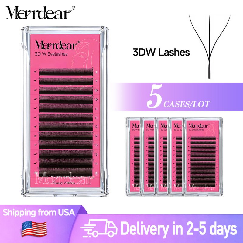 Merrdear 3DW 8-15mix Eyelash Extensions 5 Cases | Soft Volume Lash Extensions