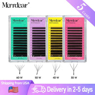 Merrdear 3D–6D W Shape Premade Volume Fans – MIX Length USA stock