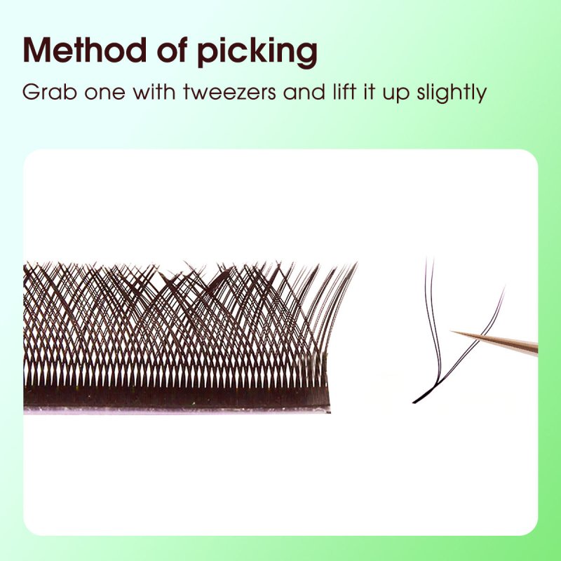 YY 0.07mm Black/Brown Lashes Shape Eyelash Extensions Curl C/D