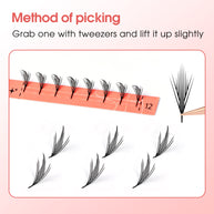 Merrdear Comic C Eyelash-12Rows/Tray-5 Models