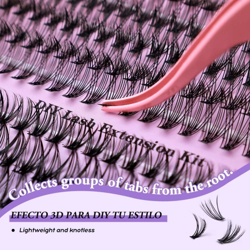 30D+40D+50D Individual Lash Cluster DIY Lash Extension Kit 9-16mix 300pcs