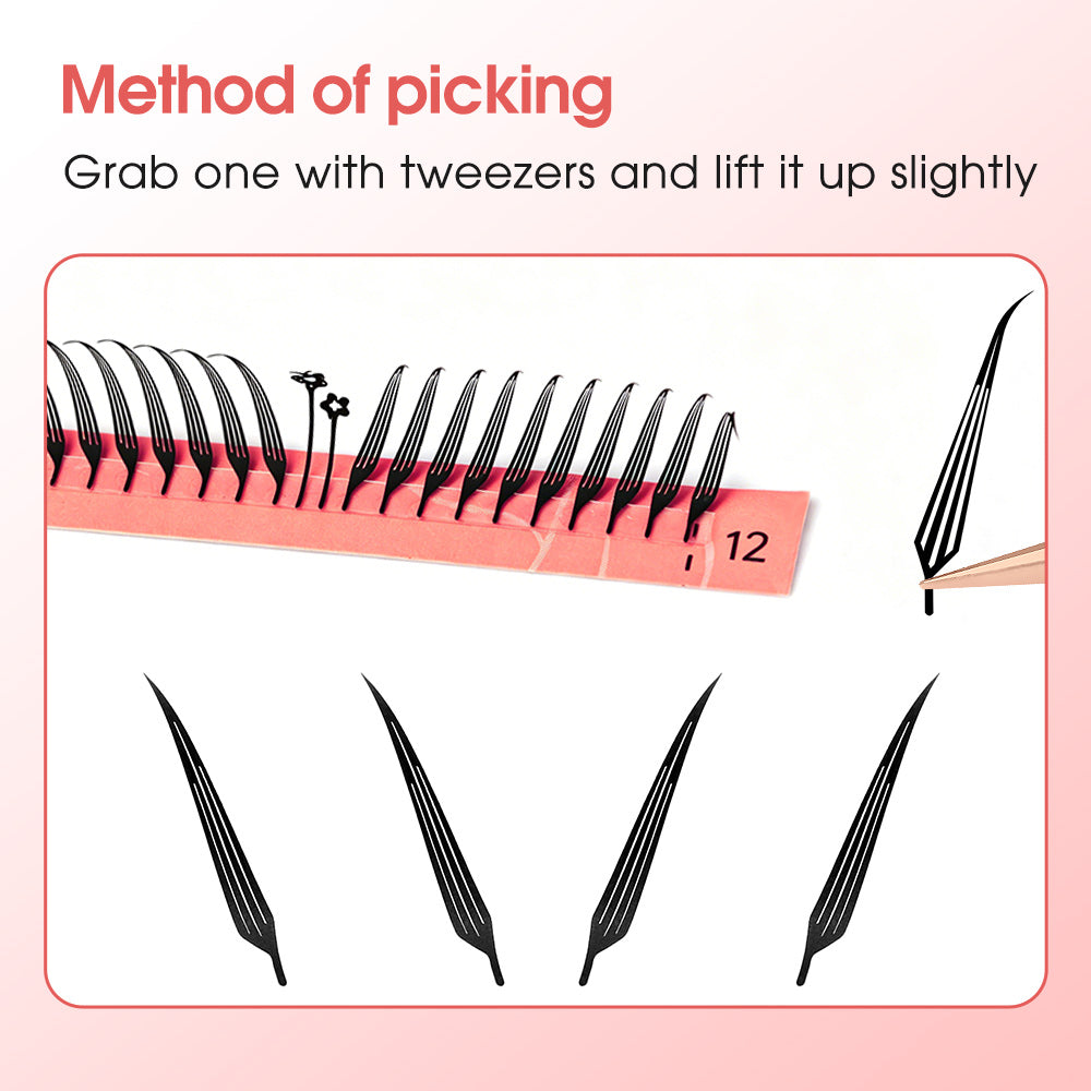 Merrdear Comic-B Eyelash-12Rows/Tray-5 Models