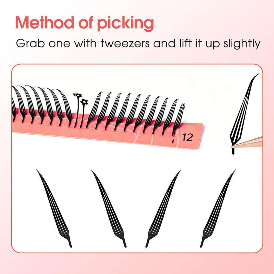 Merrdear Comic-B Eyelash-12Rows/Tray-5 Models