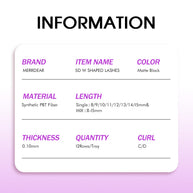 Merrdear 0.10mm 5D W Shape Eyelash Extensions C/D Curl