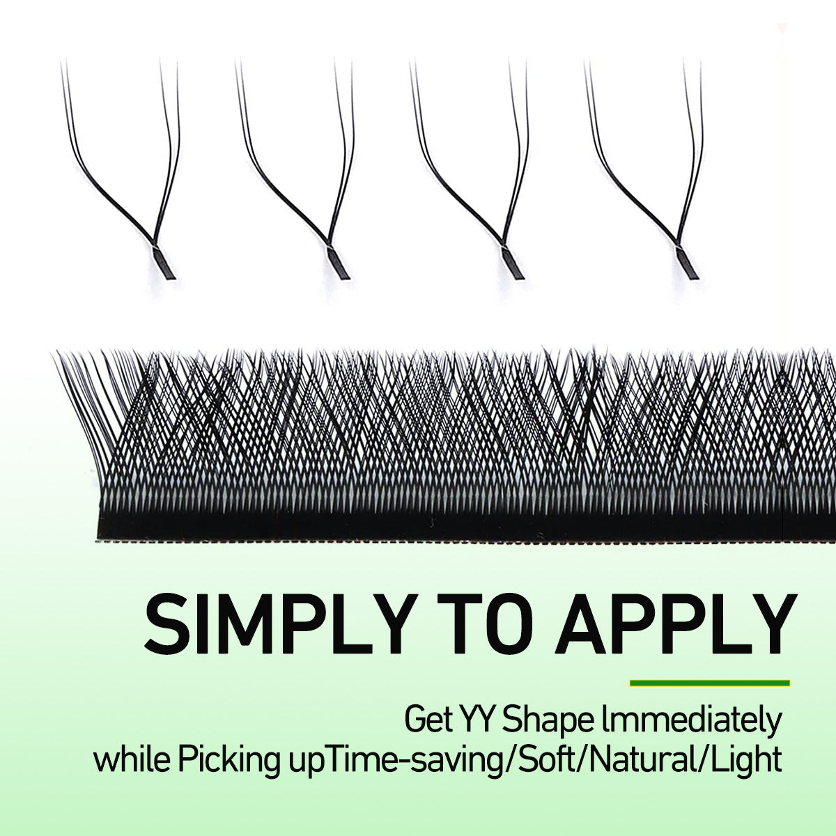Merrdear 0.10mm YY Shape Eyelash Extensions C/D Curl