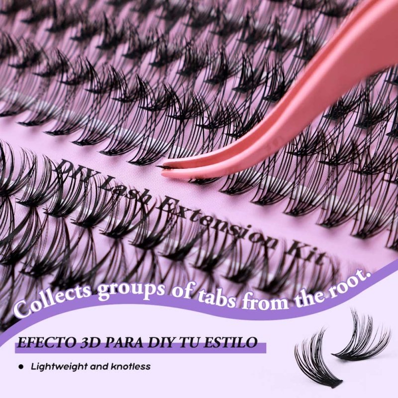 40+50D Individual Lash Cluster DIY Lash Extension Kit 9-16mix 280pcs