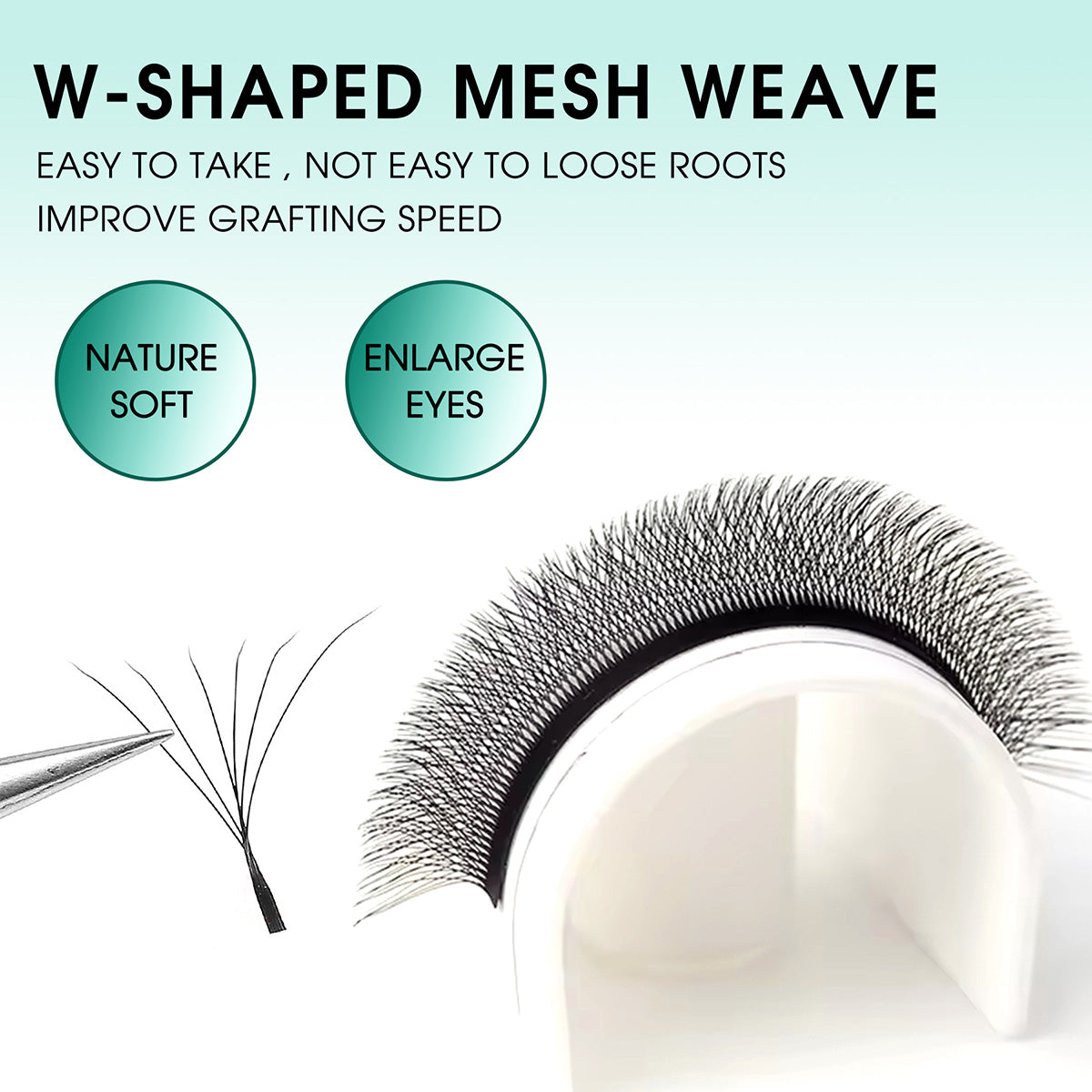 Leques de pestanas pré-fabricados em formato W 6D | Fornecedor profissional de pestanas