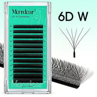 Merrdear 6D W Lash Extensions – Premade Volume Fans Matte Black