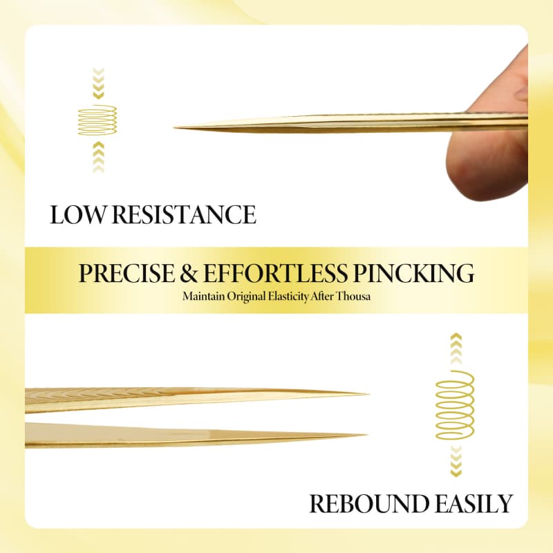 Merrdear Straight Tweezers for Eyelash Extensions-Precision Lashing Tweezers