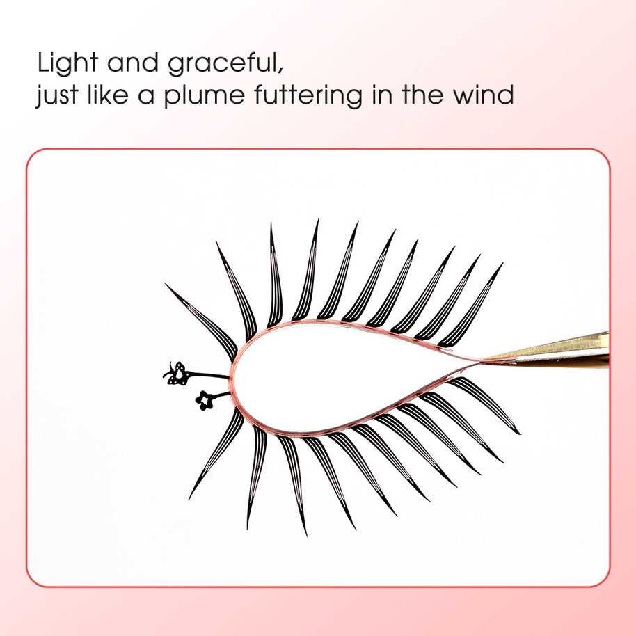 Merrdear Comic-B Eyelash-12Rows/Tray-5 Models