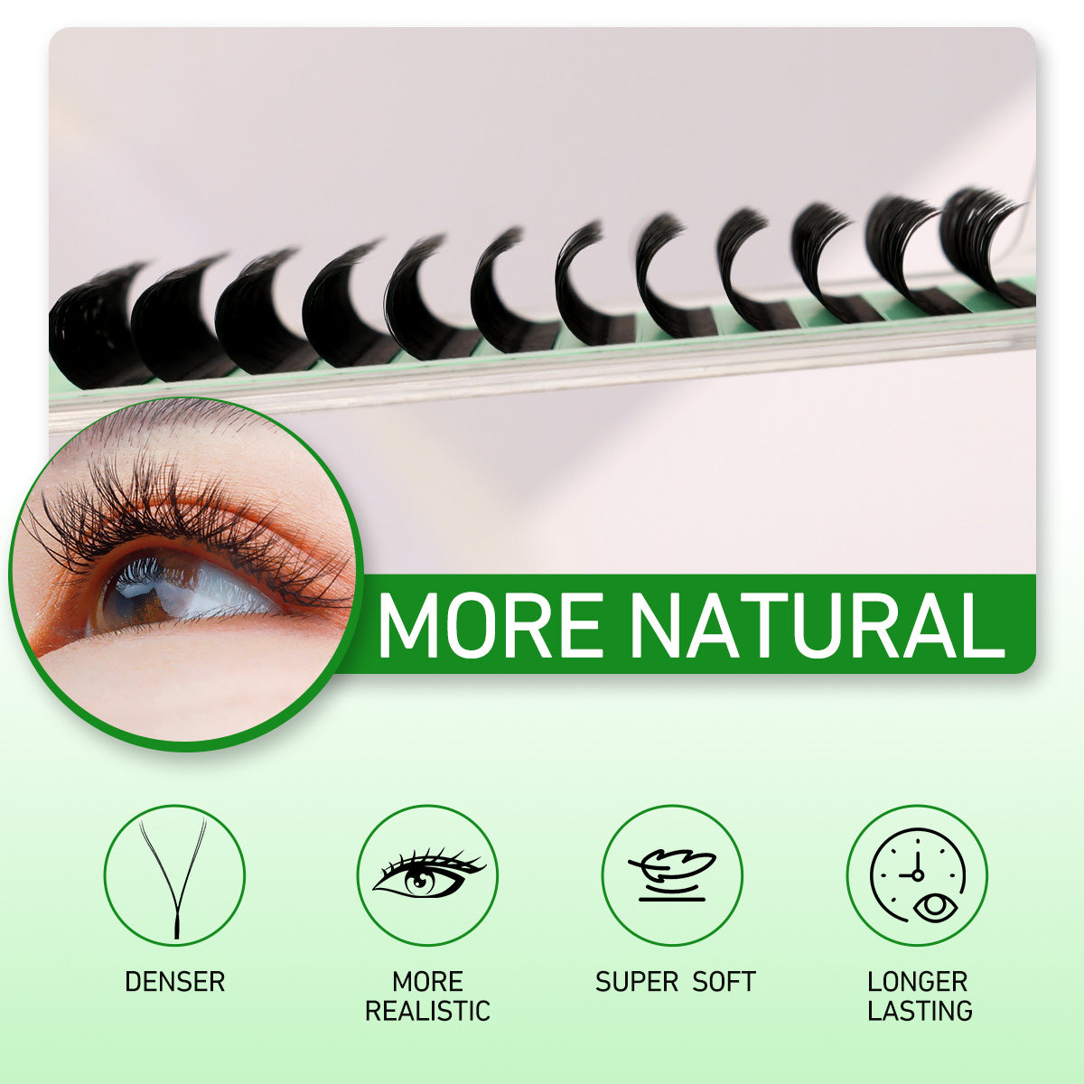 Merrdear 0.10mm YY Shape Eyelash Extensions C/D Curl