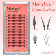 Merrdear Comic Eyelash-12Rows/Tray-4 Models set