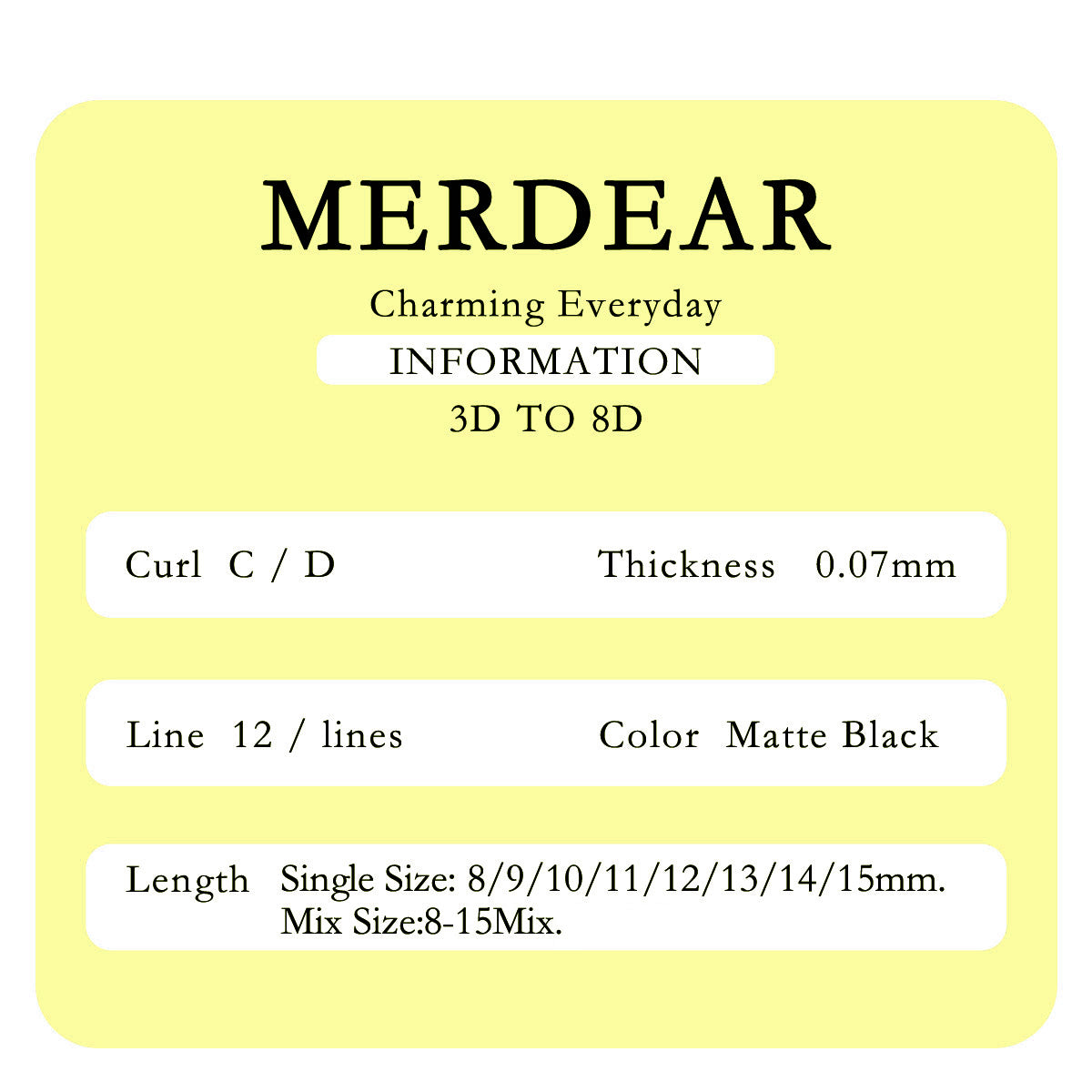 Merrdear Air Series Double Tips Ellipse Eyelash Extension