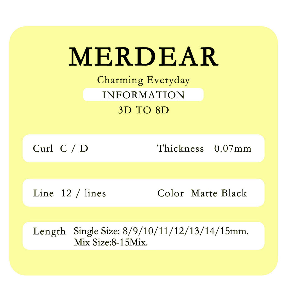 Merrdear Air Series Double Tips Ellipse Eyelash Extension