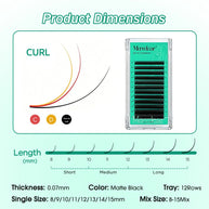 Merrdear 3D/4D/5D/6D W Shape Eyelash Extensions 0.07mm C/D Curl 8-15mm Mixed