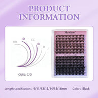 30+50D Individual Lash Cluster DIY Lash Extension Kit 9-16mix 280pcs