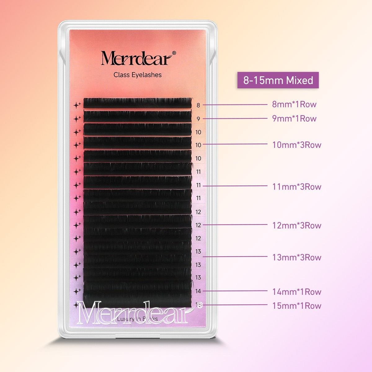 Merrdear Air Series Classic Eyelash Extension 16rows 0.07mm/0.10mm
