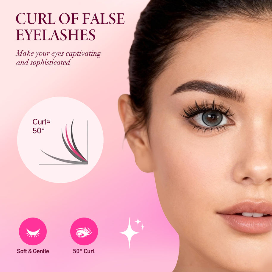 Pestanas postiças Merrdear Sunflower Spiky | Pestanas postiças autoadesivas estilo mangá