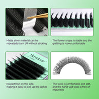 Extensões de pestanas Premium em formato YY, tecidas à mão, cor Mink suave.