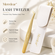 Merrdear Tweezers for Eyelash Extension-Professional Lashing Tweezers
