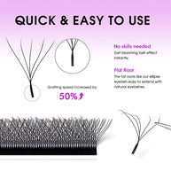 5D W Lash Extensions 0.07/0.10mm C/D curl Premade Volume Fans Merrdear