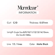Merrdear Comic-B Eyelash-12Rows/Tray-5 Models