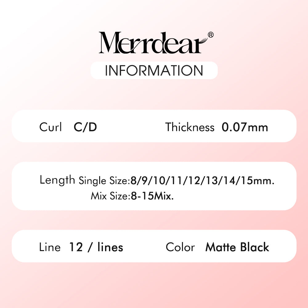 Merrdear Comic-A Eyelash-12Rows/Tray-5 Models