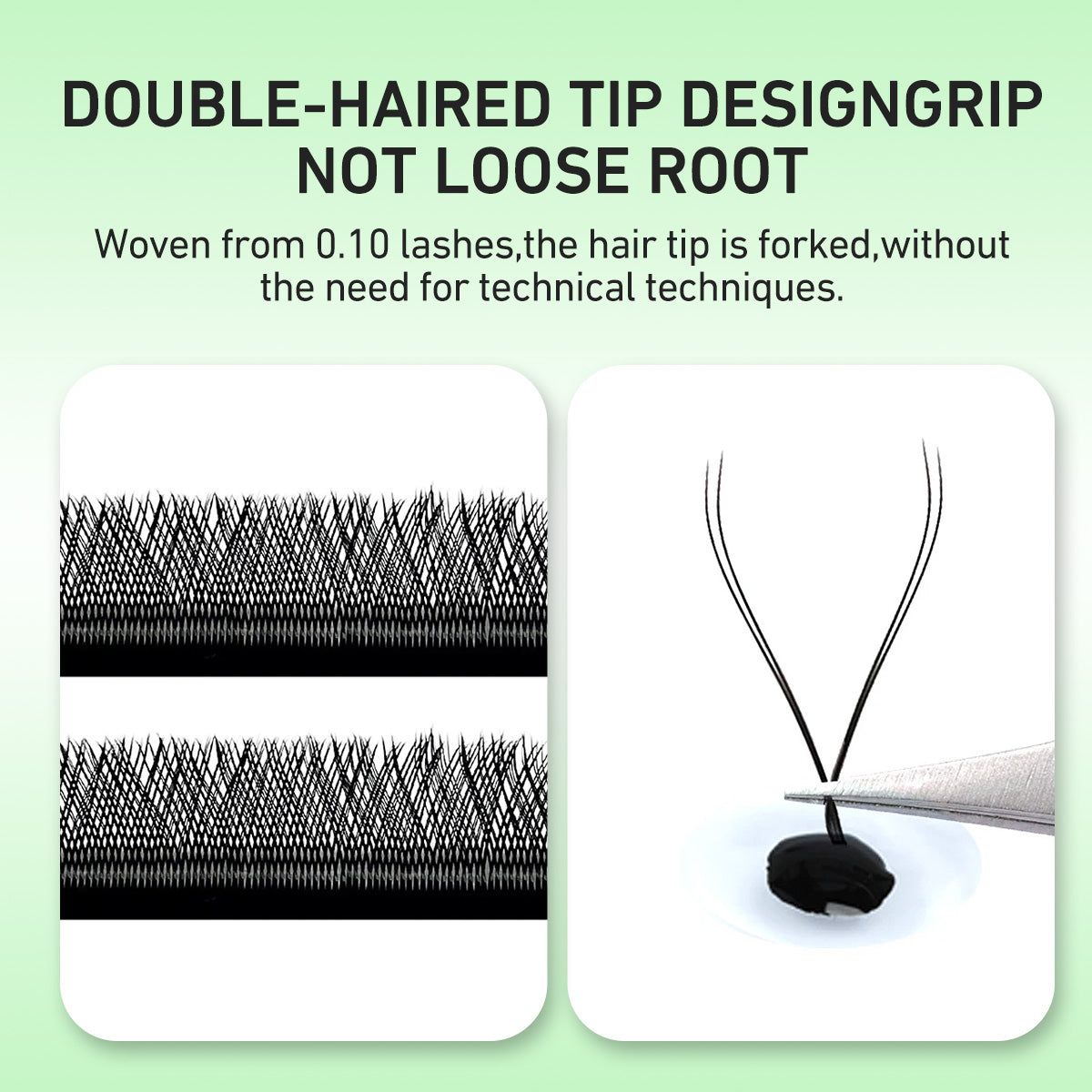 Merrdear 0.10mm YY Shape Eyelash Extensions C/D Curl
