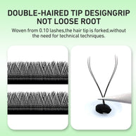 Merrdear 0.10mm YY Shape Eyelash Extensions C/D Curl