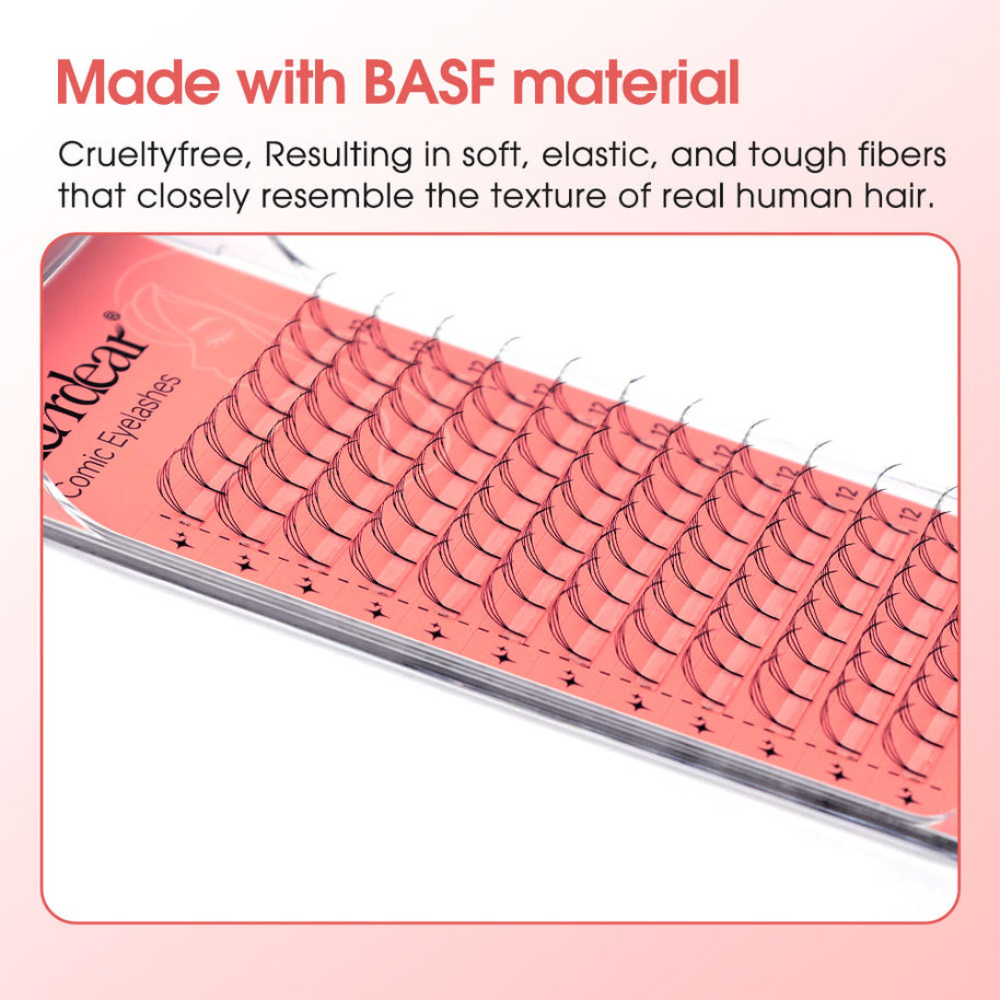 Merrdear Comic D Eyelash-12Rows/Tray-5 Models