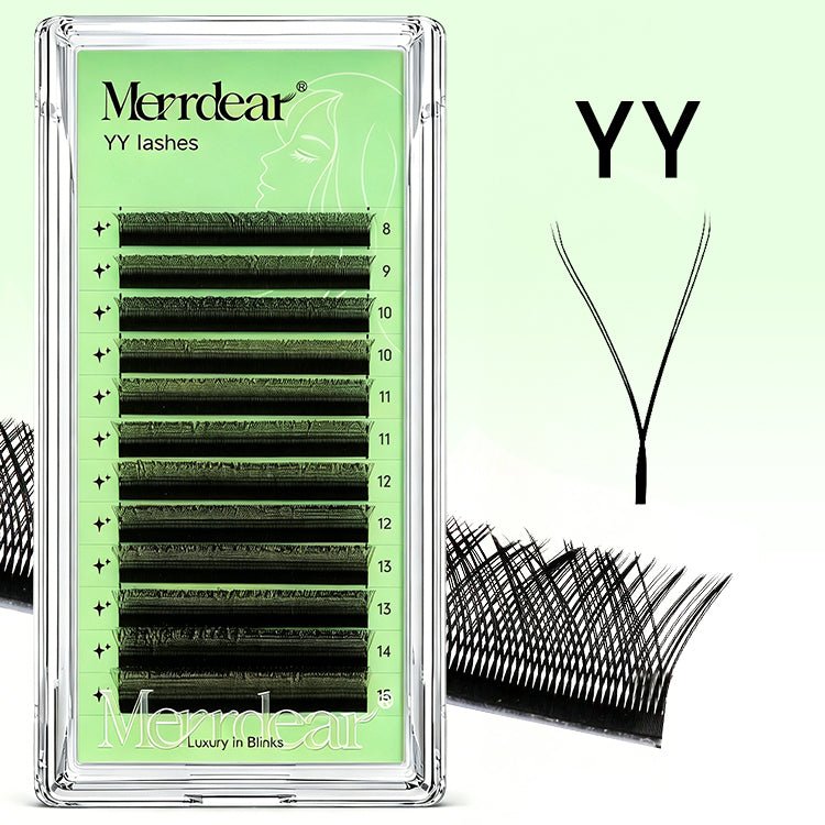 Merrdear Premium YY Shape Soft Lash Extension 0.07mm C/D curl